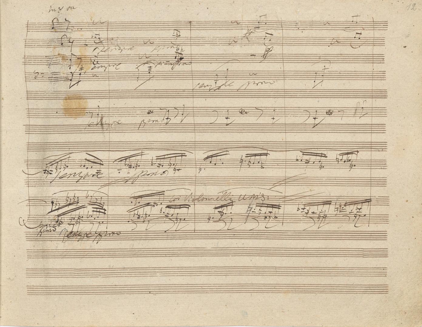 Original score of Beethoven's Symphony No. 9. Public domain, via Wikimedia Commons